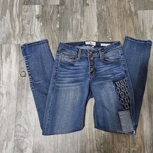Black Daisy Jaime Relaxed skinny with patch details size 24